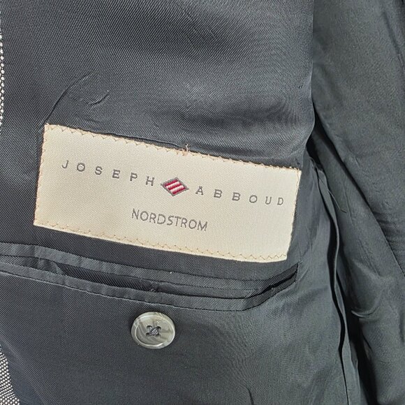 Joseph Abboud Black White Wool Blazer – Size 48R – Two-Button Sport Coat - Picture 6 of 10